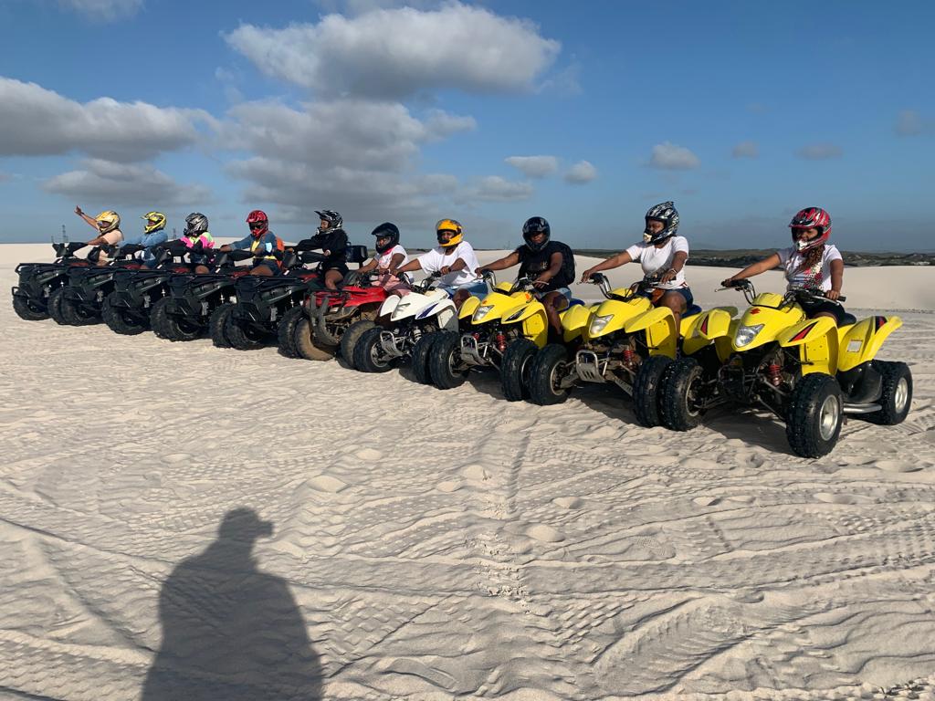 Group quad biking tour on the Atlantis Dunes near Cape Town