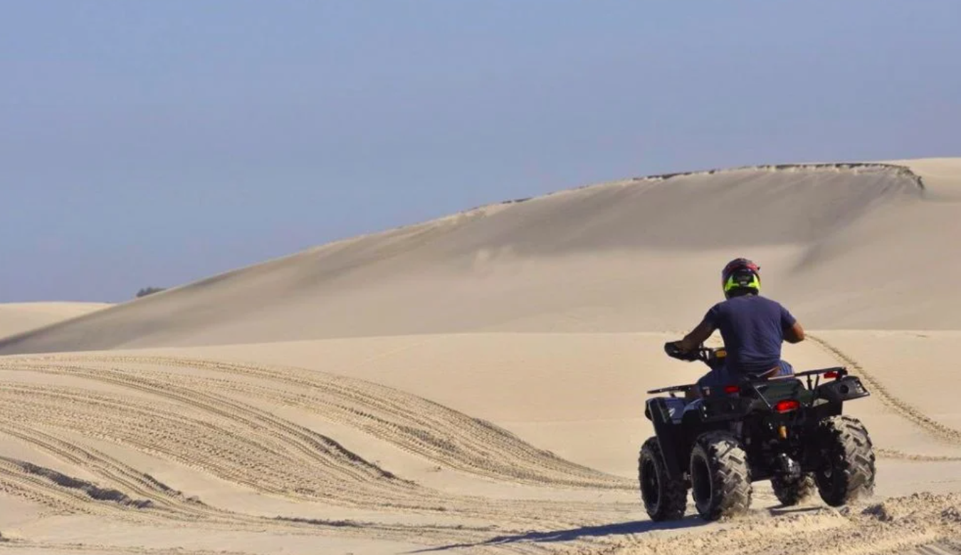 Guided Atlantis Dunes quad biking tour with riders and professional guide